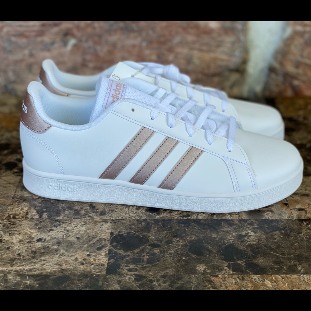 adidas Big Girls' Grand Court Casual Sneakers - Picture 3 of 16
